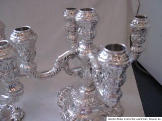 Zwei schöne große 925er STERLING Silber Kerzenleuchter