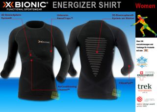 Bionic ENERGIZER Damen Funktionswäsche Shirt Langarm LS schwarz