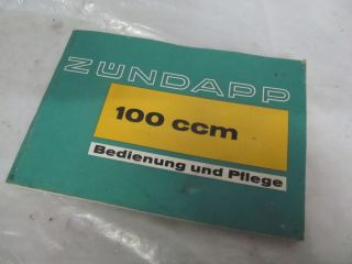 Sammlerliteratur Zündapp KS 100 Typ 518 01 L5