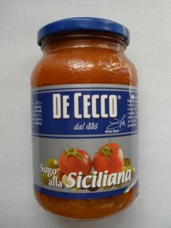 De Cecco Soße Siciliana mit Oliven 400 gr / 1kg8,48 € Nr.7402