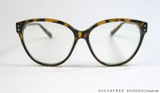 Boho Damen Cat Eye Brille Klarglas zu Vintage Kleid 50er Jahre 70er