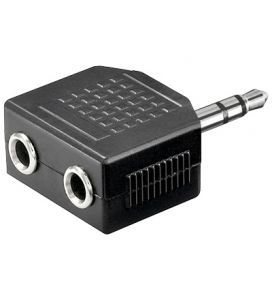 Audio Klinken Y Adapter Klinke Stecker 3,5 mm 2x stereo Buchse