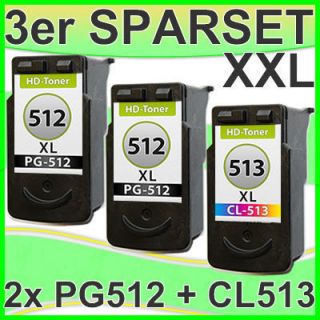 XL CANON 2x PG512+CL513 TINTE PATRONEN PIXMA MP240MP250 MP280 MP495