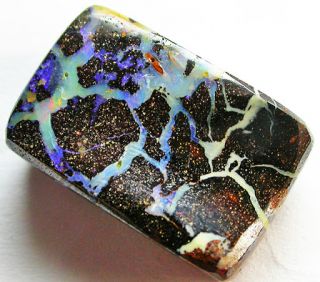 schöner Boulder Opal Anhänger Multi Color 25ct Edel Opal (A15