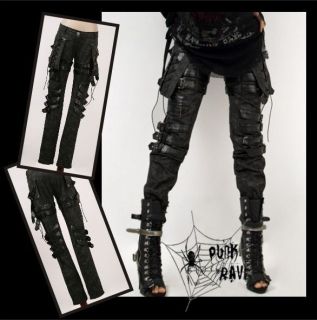 New girls Goth PUNK visual kei Rock belt trousers pants S M L XL XXL