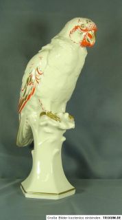Ens Karl Porzellanfigur Kakadu Vogel Papagei 37 cm porcelain figurine