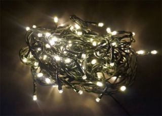 40 LED Lichterkette warmweiss Weihnachten Beleuchtung innen außen