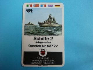 Deckblatt für Quartett Schiffe 2 Kriegsmarine, Schmid 537 22