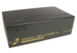 Way SVGA VGA Signal Splitter Boost Box   1 Computer Laptop to 2