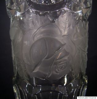 Jugendstil Vase Kristallglas Kristall Rosen Borte 25cm