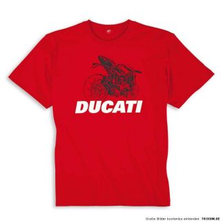 DUCATI Graphic Fighter STREETFIGHTER kurzarm T Shirt rot NEU 2012