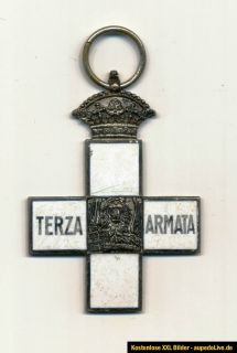 Italienische Medaille 1 WK Kreuz TERZA ARMATA Italia WW1 Cross Third