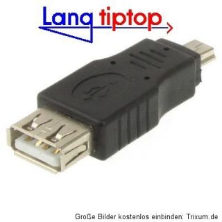 USB 2.0 Mini Stecker 5pin auf USB 2.0 A Buchse Adapter Connector