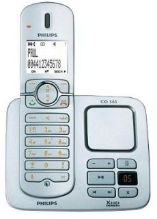 Philips CD565 CD 565 Schnurlos Analog Telefon mit Anrufbeantworter XHD