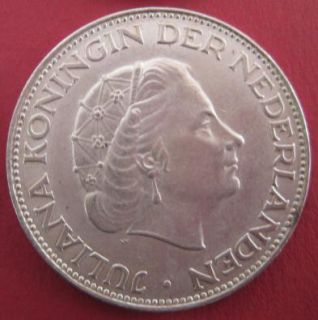 16x 2 1/2 Gulden + 2x 1 Gulde JULIANA KÖNIGIN DER NIEDERLANDEN 1955