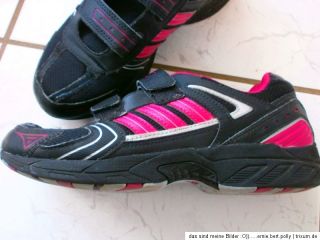 Tolle *Adidas* Mädchen Turnschuhe~schwarz/pink~mit Klettverschluß Gr
