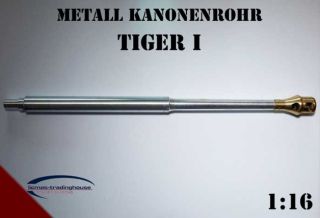 Metall Kanonenrohr für Panzer Tiger I Heng Long