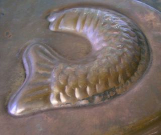 alte Kupfer Backform Kupferbackform Fische selten