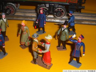 1043) Dekorative Zinnfiguren zur uralt Spur 0 Eisenbahn Märklin Bing