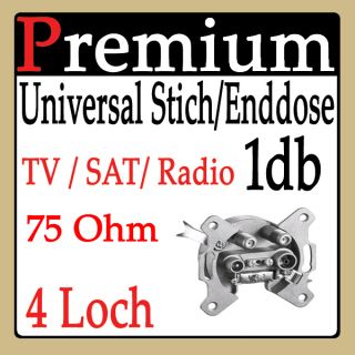 Loch Universal Stich Enddose Sat TV Radio 2db 5 2400M