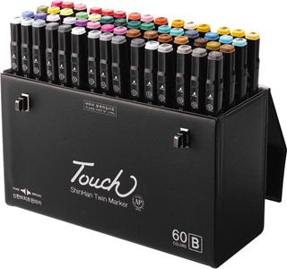 Touch Twin Marker 60 Set B Grafik Stifte + Blender + Stylefile Marker
