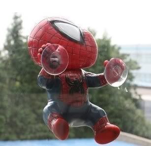 Neu Spiderman Auto Spielzeug mit Saugnapf Rot ca.15CM