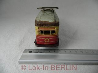 ax589, alte Straßenbahn / Uhrwerk Doll oder Distler ? Spur 0 Blech