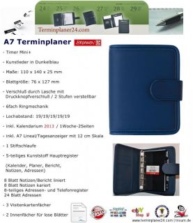 A7 ZEITPLANER TERMINKALENDER 2013   13 Varianten   Kalendereinlage
