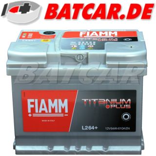 Autobatterie FIAMM TITANIUM PLUS 12V 64Ah 610A/EN PREMIUM BATTERIE