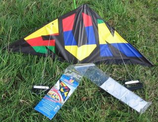 Lenkdrachen Gespann   Drachensport Stunt Kite + 2 Steuerlei + gebr