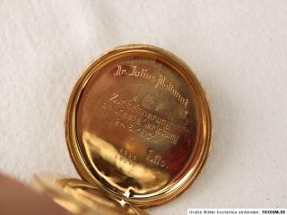 Art deco Chronometer Gorgemont Watch 585 Gold Brequet Spiral Ancre