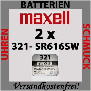 Maxell Knopfzellen 321/SR616SW Silberoxid Blister