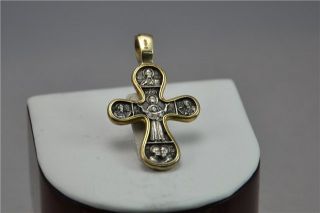 Kreuz Anhänger 925 Silber Gold Ikone Snamenie