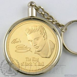 Elvis Presley Münze+Goldmünze Gold 999 verg. Anhänger