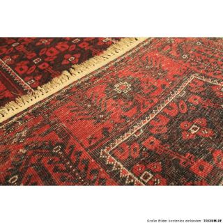 Antiker Alter Handgeknüpfter Orient Perser Teppich Belutsch Tappeto
