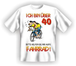 Shirt Radfahrer 40 Geburtstag endlich 50 Alter Sack Funshirt