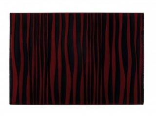 Lars Contzen Teppich Zebra 655 schwarz bordeaux 160 x 230 cm Designer