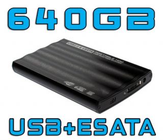 640GB 2,5 EXTERNE FESTPLATTE SATA USB 2.0 e SATA HM641
