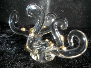 kleine, wunderschöne KRAKE Octopus   Crystal Kristall Kristallglas P