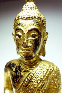 Antiker Buddha Bronze Gold Nr. 4182