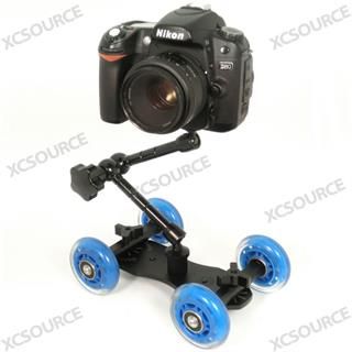 Pro Mini Dolly Kamerawagen + 11 Zoll Gelenkarm für DSLR Kameras