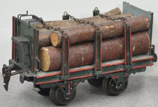 Märklin 1833 H Rungenwagen mit Bremser Sitz uralt Blech___Spur 1