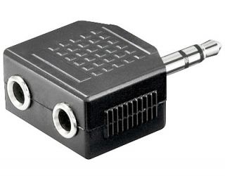 Audio Klinken Y Adapter Klinke Stecker 3,5mm auf 2x Klinkenbuchse