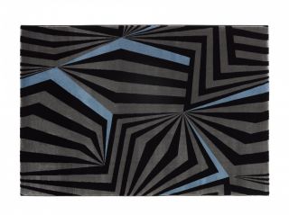 Lars Contzen Teppich Life is Punk 652 grau schwarz blau 160 x 230 cm