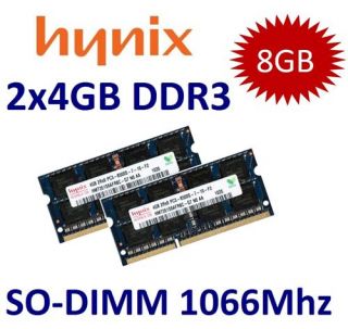2x 4GB 8GB DDR3 RAM 1067 Mhz MacBook Pro 5,1 5,2 5,3