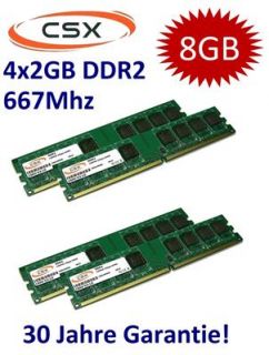 4x 2GB 8GB RAM PC Speicher 240 polig DIMM DDR2 667Mhz PC2 5300 30