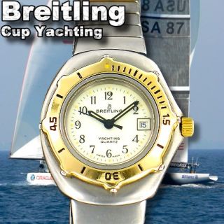 BREITLING Uhr Cup Yachting Lady Damen große Rarität aus 1985