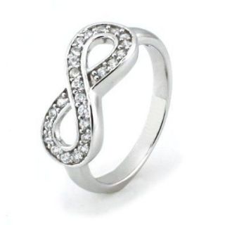 Infinity Ring Sterling Silber 925, Cubic Zirconia