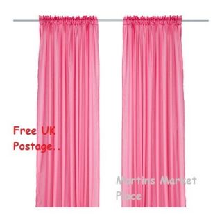 Ikea Vivan Pair Pink Curtains, Hidden Tab Curtain, 145x300cm Per