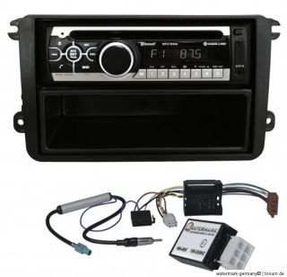 Autoradio inkl. Radioeinbauset und CanBus Matrix 15 Adapter für VW